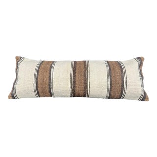Turkish Hemp Pillow Cushion Natural Beige Brown Cushion Cover 14x40 For Sale