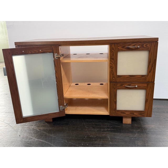 Bespoke Opaque Glass Filing Cabinet/Sideboard For Sale - Image 4 of 12