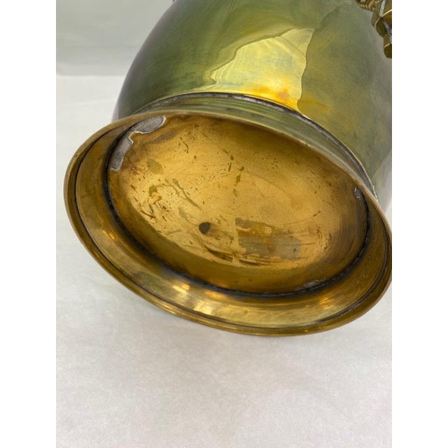 Mid-Century Modern Vintage Brass Wine Cooler/Ice Bucket For Sale - Image 3 of 3
