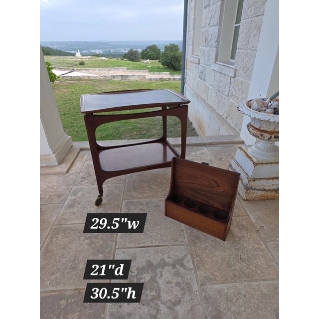 BRDR Dalsgaard 1950's Bar Cart From Denmark For Sale - Image 9 of 17
