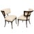 Vintage Grosfeld House Regency Side Chairs With Cream and Off White Leopard Upholstery Pair Of For Sale