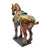 Brown Tang Style Sancai Glaze Ceramic War Horse Sculpture, 12.5" For Sale - Image 8 of 15