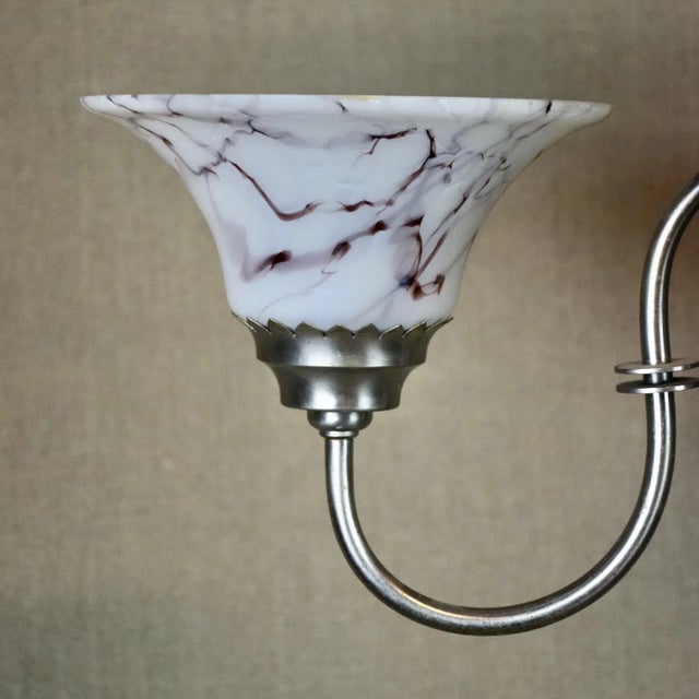 1930s Pendant Lamps by Harald Notini for Böhlmarks, Sweden, 1930s, Set of 2 For Sale - Image 5 of 6