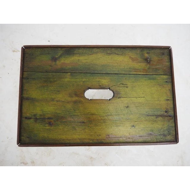 Wood Vintage Industrial Allwood Footstool, 1950s For Sale - Image 7 of 9