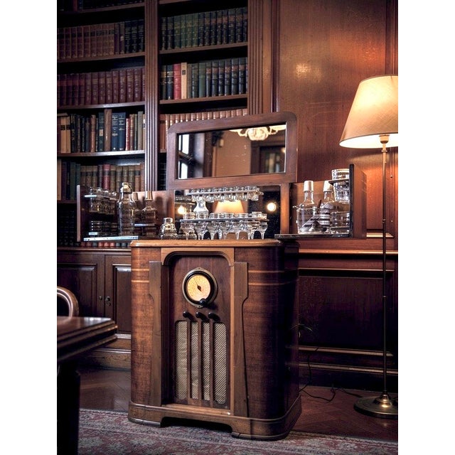 A Rare Functioning Art Deco Philco Radiobar 1937. Complete Original Glassware. For Sale - Image 11 of 16