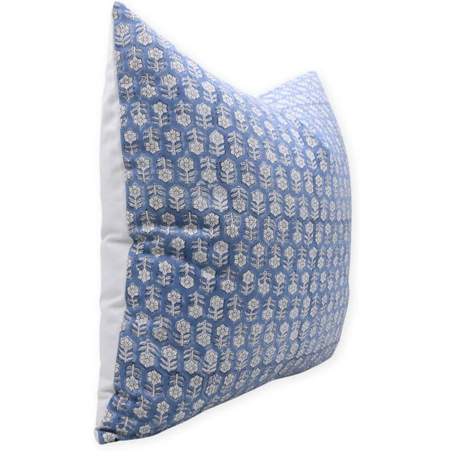 Elevate your living space with this block print handmade cushion cover, crafted from thick white cotton for durability and...