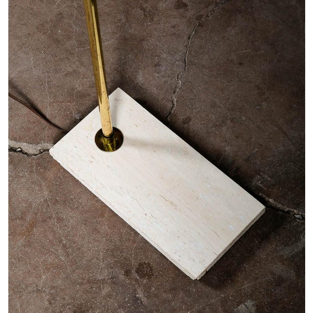 MidCentury Modern Marble Adjustable Gold Brass Pull Floor Lamp Chairish