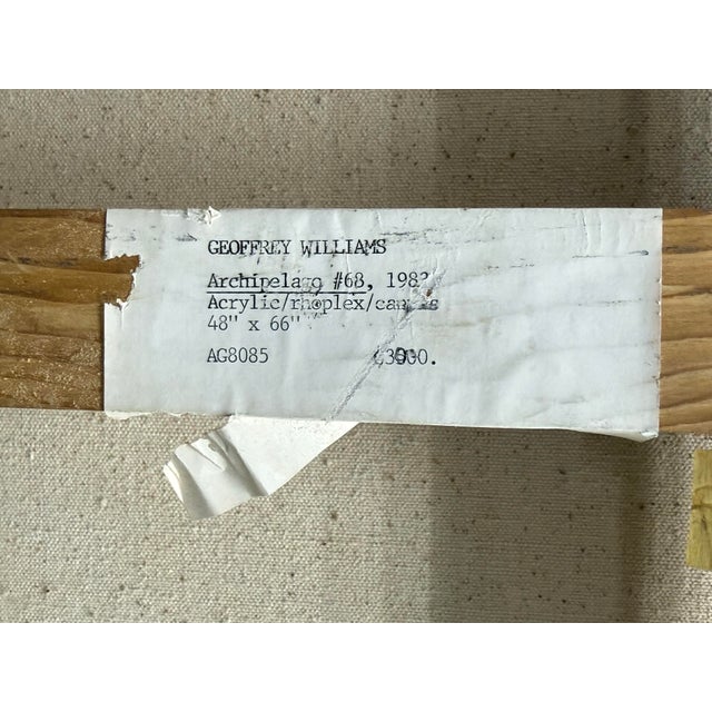 Geoffrey Williams “Archipelago #68” Original Painting, Circa 1983 For Sale - Image 10 of 12
