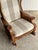 Studio Craft Oak Wingback Rocking Chair With Carved Rail, C. 1970s For Sale - Image 13 of 18