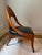 Pair of Mid-Century Michael Taylor for Baker Mahogany Spoonback Slipper Chairs – Original Black Leather & Brass Tacks For Sale In Chicago - Image 6 of 14
