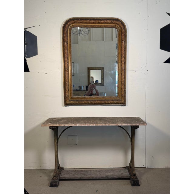 Antique French Faux Bois Gilt Louis Philippe Mirror For Sale - Image 4 of 11