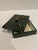 Transitional Green Penshell Box With Brass Monkeys For Sale - Image 3 of 6