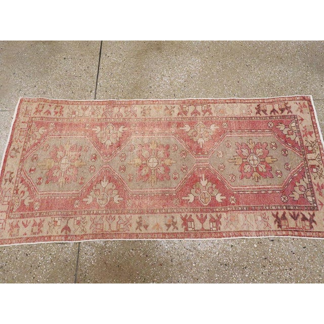 Galerie Shabab Collection Mid-20th Century Turkish Oushak Throw Rug For Sale - Image 4 of 6