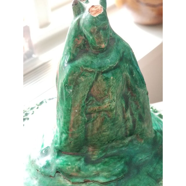 Mexican Green Lidded Pot For Sale - Image 9 of 11