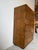 Wood 1970’s Vintage John Widdicomb Campaign Burled Wood Highboy Dresser on Casters With Recessed Brass Hardware For Sale - Image 7 of 13