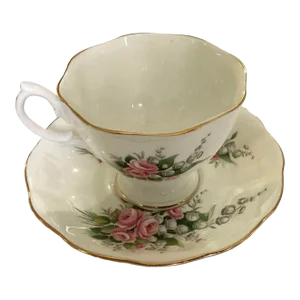 1940s Royal Albert Lily of the Valley Teacup and Saucer Set- 2 Pieces