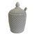 1920s Westmoreland English Hobnail Milk Glass Jam or Honey Jar With Lid and Porcelain Spoon For Sale