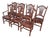 Late 20th Century Vintage Farmhouse Style Solid Cherry Wheat Sheaf Back Dining Chairs - Set of 7 For Sale