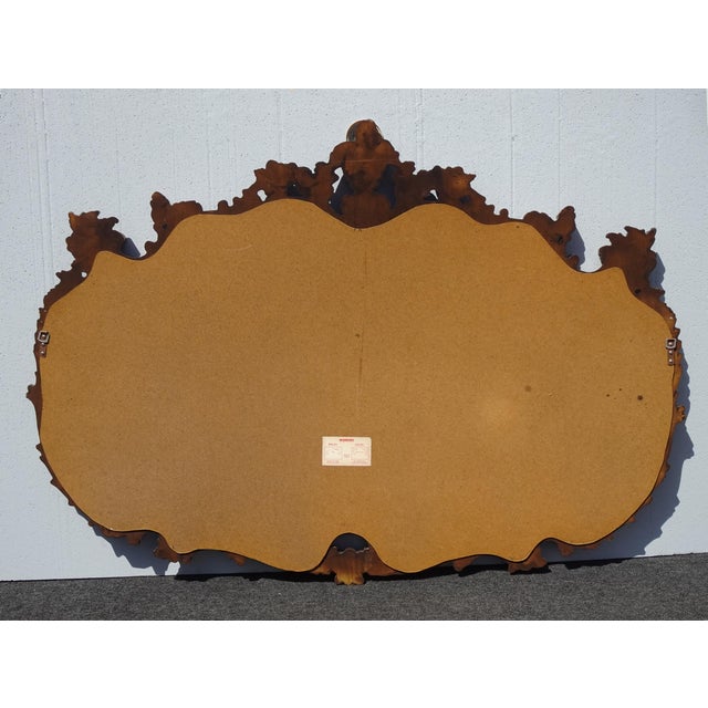Vintage Italian French Rococo Louis XVI Gold Ornate Wall Mantle Mirror For Sale - Image 17 of 17