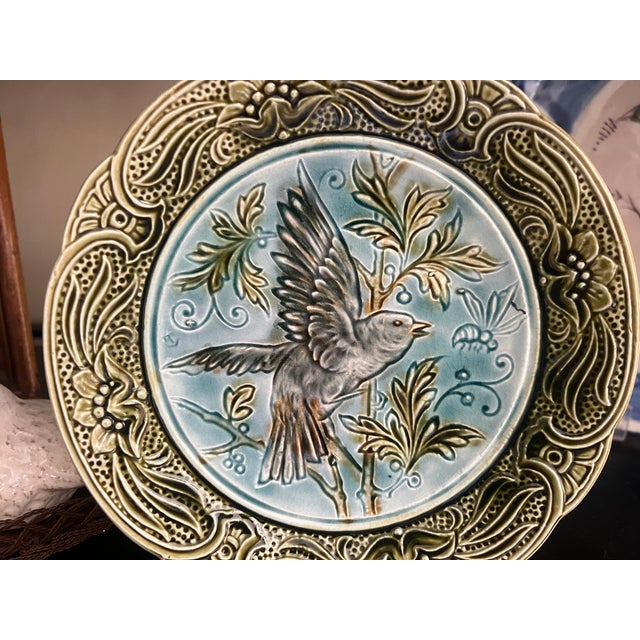 19th Century Belgian Majolica Plate by Wasmuel For Sale - Image 9 of 10