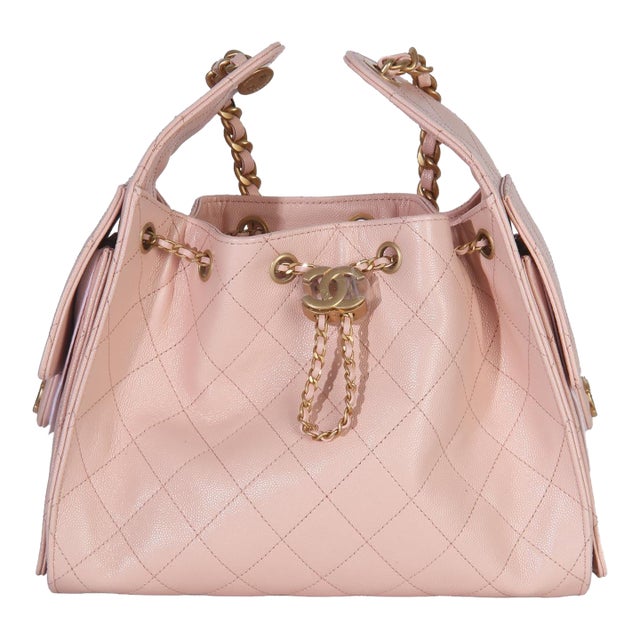 Pink Quilted Caviar Small Chanel 25 Hobo Handbag For Sale