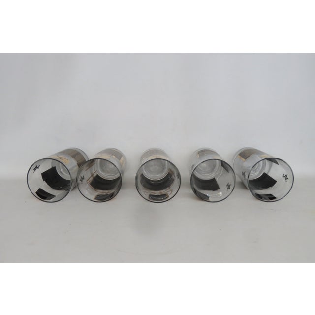 Metal Cera All Time Greats 5pc Set Highball Cocktail Glasses Black With 22k Gold 4994b For Sale - Image 7 of 18