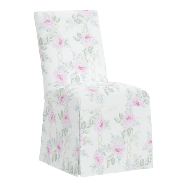 Rachel Ashwell x Cloth & Co Slipcover Dining Chair in Pink Royal Bouquet For Sale