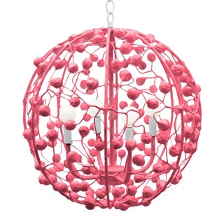 Pair of Stray Dog "Celeste" Sphere Pendant Lights For Sale
