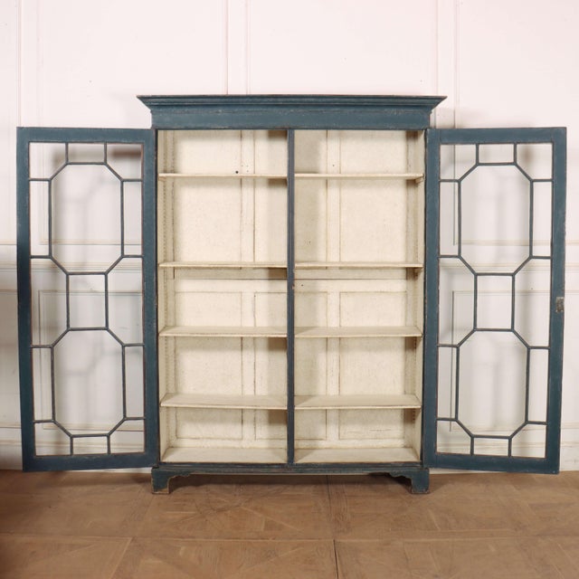 Wood English Glazed Bookcase, 18th Century For Sale - Image 7 of 9