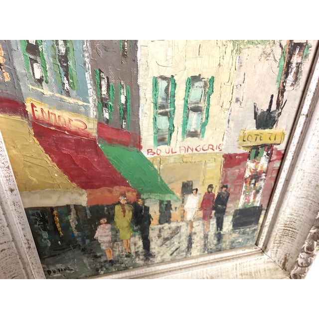 Mid 20th Century French Impressionist Parisian Street Scene Original Painting Signed For Sale In New York - Image 6 of 8