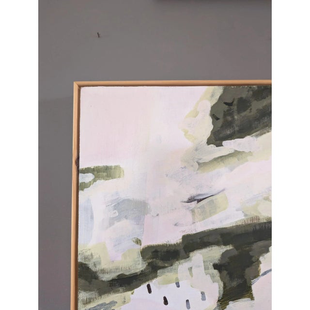 Wood Contemporary 'Catching Hold' Original Mini Abstract Acrylic Painting, Framed For Sale - Image 7 of 11