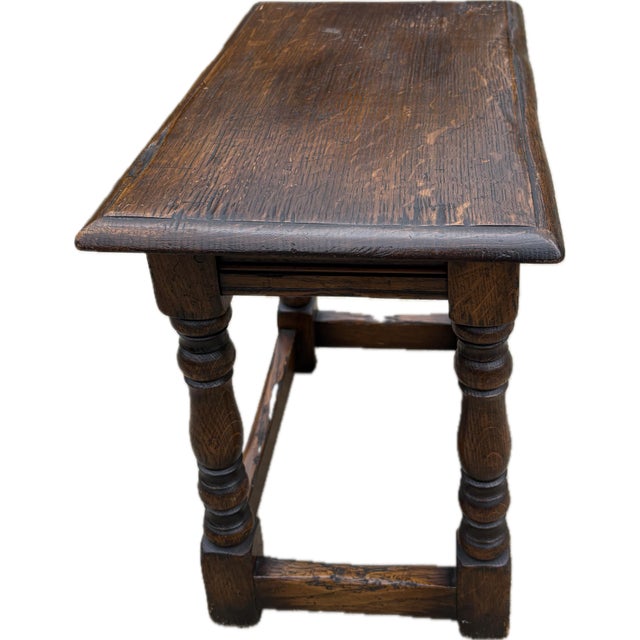 Early 20th Century Vintage English Joint Stool For Sale - Image 5 of 8