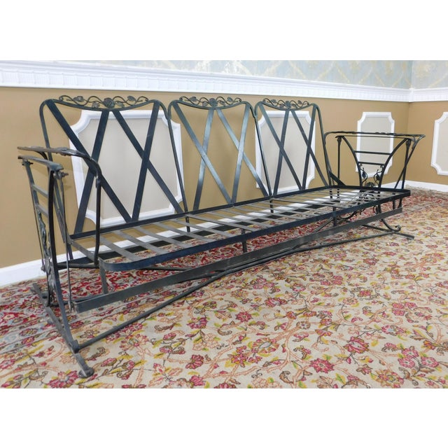 Vintage Lee Woodard & Sons Wrought Iron Glider Sofa Chairish