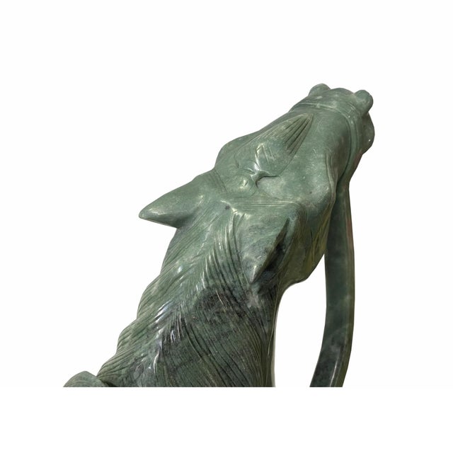 Chinese Green Stone Fengshui Fortune Horse Display Figure For Sale In San Francisco - Image 6 of 7