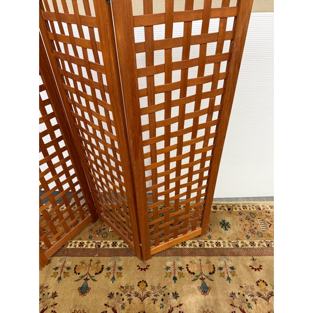 Mid-Century Modern Danish Modern Teak Wood Wall Divider, Circa 1960's For Sale - Image 3 of 12