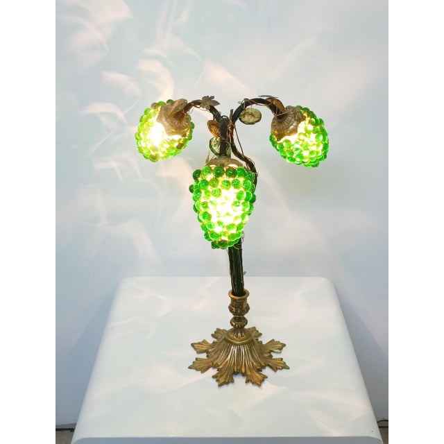 Black Murano Glass Grape Cluster Lamp, 1960s For Sale - Image 8 of 10