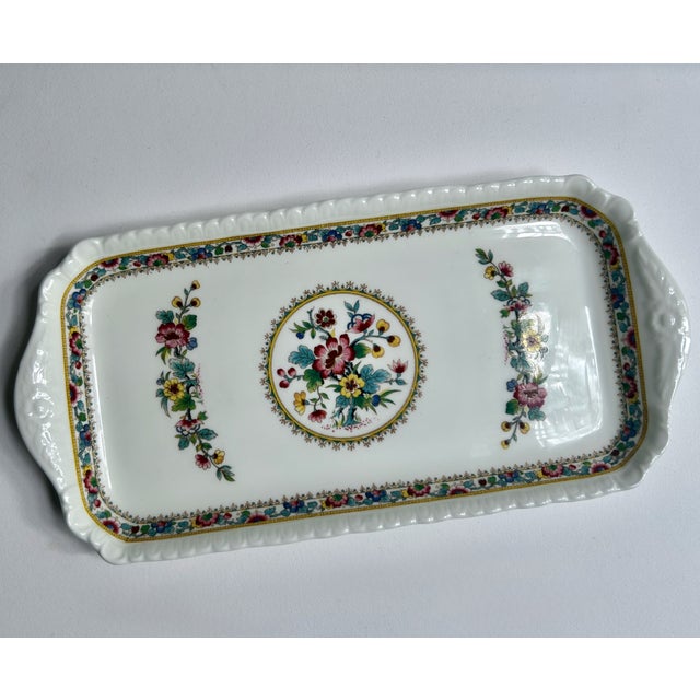 1980s English Coalport "Ming Rose" Bone China Tray For Sale In New York - Image 6 of 15