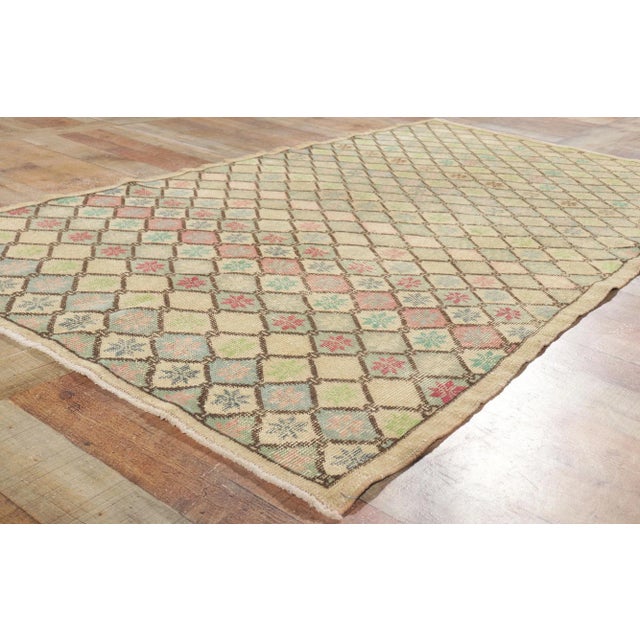 Textile Vintage Turkish Sivas Rug - 04'00 x 07'07 For Sale - Image 7 of 10