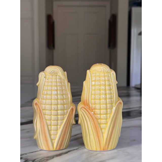 Ceramic Vintage Made in Japan Corn Cob Salt & Pepper- A Pair For Sale - Image 7 of 8