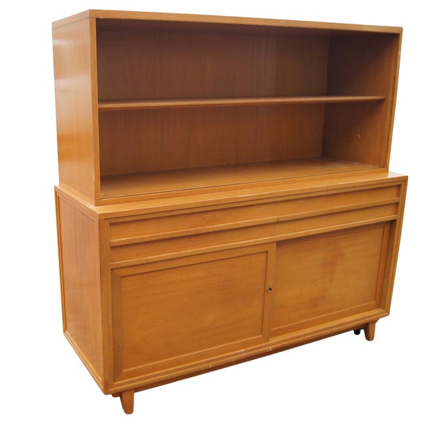 Vintage Mahogany Breakfront Four Shelves For Sale
