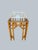 Vintage bamboo glass top console.