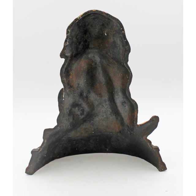 English Circa 1900 English Cast Iron Painted Dog Doorstop For Sale - Image 3 of 5