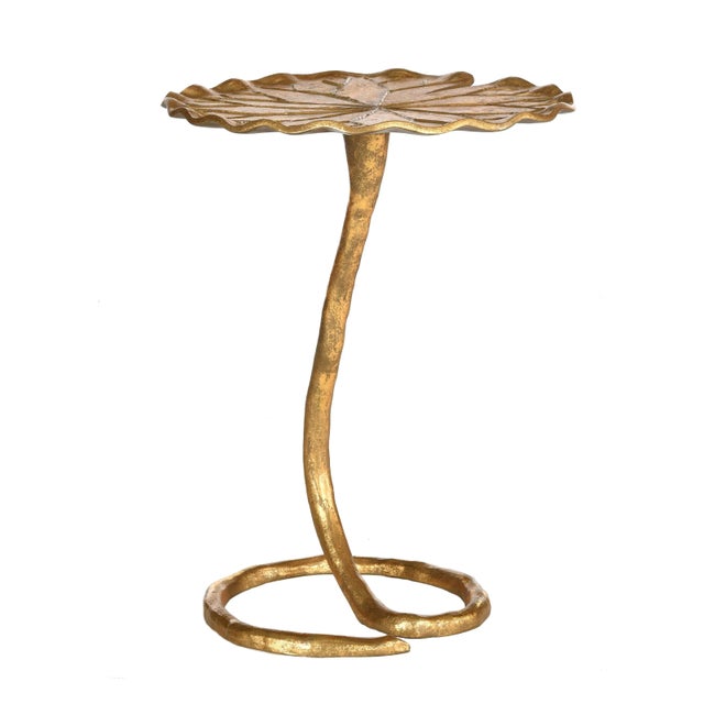 Metal Morris Side Table in Gold For Sale - Image 7 of 7