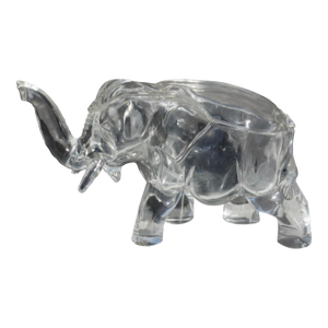 Elephant Shaped Decorative Clear Jar Vintage 30s