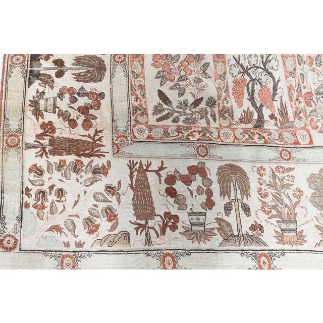 Persian Tabriz Wool Rug with Garden Panel Motif For Sale In New York - Image 6 of 9