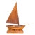 20th Century American Folk Art Carved Wood Sailboat For Sale