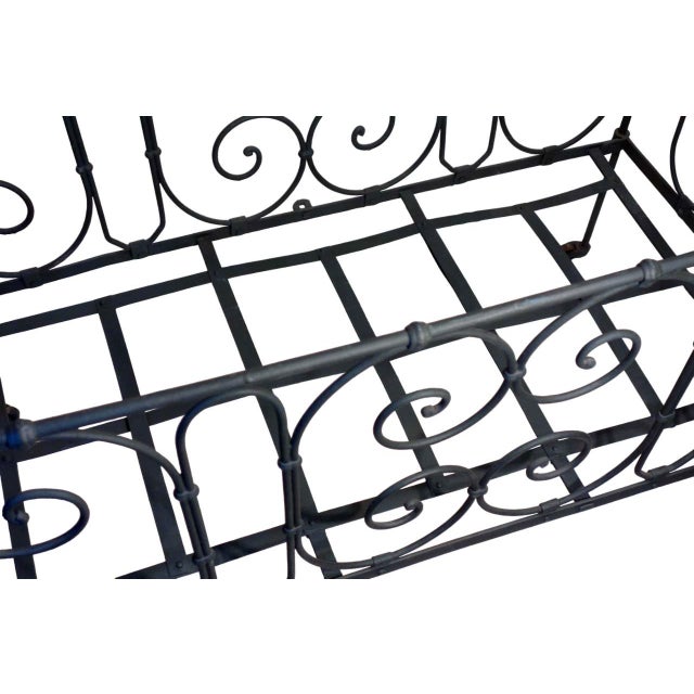 Antique Gray Wrought Iron Children's Bed, 1890s For Sale - Image 6 of 8