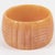 Art Deco Milky Pink Bakelite Bangle Bracelet with Geometric Carving For Sale - Image 3 of 7
