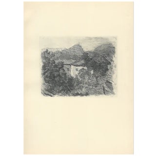 Giorgio Morandi, Landscape in Roffeno, 1957, Lithograph For Sale