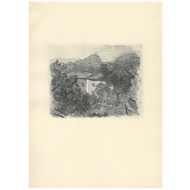 Giorgio Morandi, Landscape in Roffeno, 1957, Lithograph For Sale